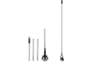 VECO CHAJOR Wheel Rotary Edger, Sidewalk Manual Lawn Edger, Stainless Steel Handle, Adjustable Height -66.7Inch