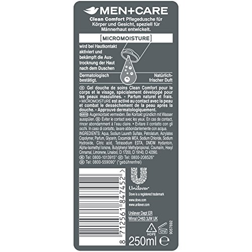 Dove Men+Care Duschgel Clean Comfort, 6er Pack (6 x 250 ml) - 2