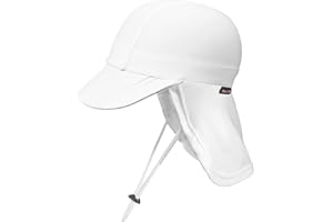 weVSwe Bébé Enfant en Bas Âge Chapeau De Soleil UPF 50+ Bonnet De Bain Rabat Cou Protection Réglable Mentonnière UV Protection Solaire Chapeaux