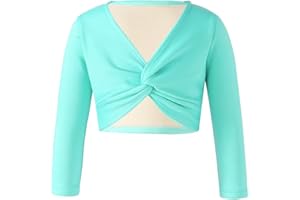 TiaoBug Niñas Chaqueta Deportiva para Danza Ballet Infántil Niñas Cárdigan Envoltura Clásico Elásico Ropa Deportiva Fitness Danza Ballet Gimnasia