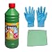 Produktbild 1 Liter Spititus zur Reinigung, Verdünnung, Frostschutz in Sicherheitsflasche inkl.Microfasertuch zum Auftragen und Nitril Handschuhe (Spiritus 1 Liter)
