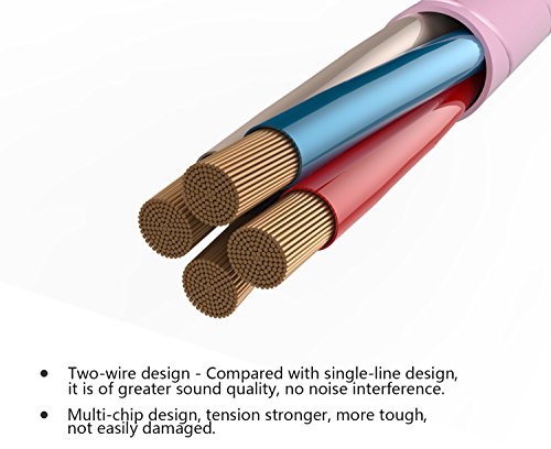 Auriculares In Ear Est  reo con Micr  fono  Moniko auriculares deportivos con Cable  3 Colores para M  vil  Reproductor MP3 etc - Rosa