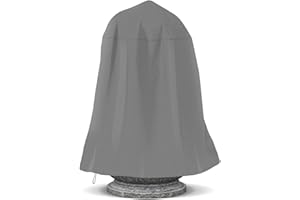 PETSTIBLE Wasserdichte und staubdichte Abdeckung für Gartenbrunnen im Freien, hergestellt aus stabilem 210D-Gewebe für zuverlässigen Schutz vor Regen, Staub und Schmutz (grau)