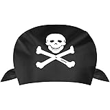 Aomig Costume Pirata per Bambini, Costume da Pirata con Gonna, Cappello, Cintura, Benda per L'occhio, Vestito di Halloween da