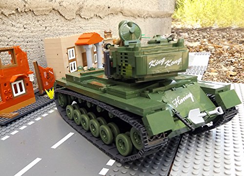 ★ World of Tanks 3008 – Bausteine US ARMY Panzer, 525 Teile, schwerer Kampfpanzer M46 PATTON, inkl. custom US ARMY Soldaten aus original Lego© Teilen ★ - 5