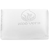 Aitsse - Memory foam pillow core 100% viscoelastic (Visco Travel) | Aloe Vera removable cover, ergonomic, anti-bacteria, ther