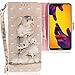 Produktbild CLM-Tech kompatibel mit Huawei P20 Lite Hülle, PU Leder-Tasche mit Stand, Kartenfächern, Lederhülle Kunstleder, Hamster Muster