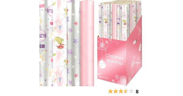 little girl christmas wrapping paper