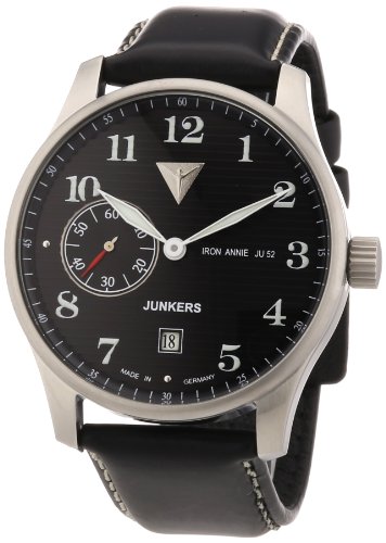 Junkers Herren-Armbanduhr XL Iron Annie JU52 Analog Handaufzug Leder 66382 Junkers Herren-Armbanduhr XL Iron Annie JU52 Analog Handaufzug Leder 66382
