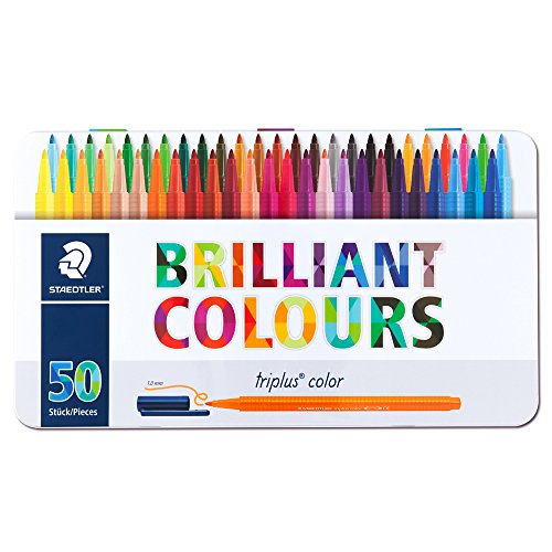 Staedtler 323 M50 Fasermaler triplus color ergonomische Dreikantform, stabile Spitze, Strichbreite 1.0 mm