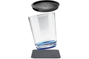 SILWY EINFACH ANZIEHEND. silwy® Magnetic drinkware, Bicchiere Magnetico di plastica Antiscivolo, infrangibili con Magnete Integrato con Coperchio e sottobicchieri Metallici, Campeggio, Barca, Bambini - Lui Blue