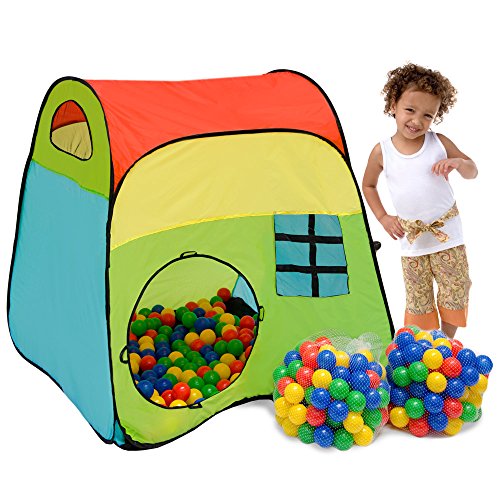 Preisvergleich Produktbild LittleTom Bällebad Zelt 200 Baby Bälle Spielzelt 100x100x102cm Popup Spielhaus