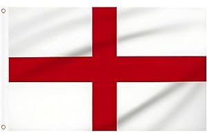 WOILTRYN England Flag 5ft x 3ft, Large St Georges Flag with Brass Eyelets for St George's Day Party Decorations Football Sports Events