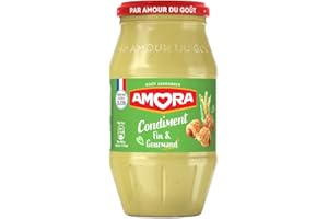 AMORA - Moutarde Condiment - Fine, Gourmande et Riche en Goût - Bocal de 430g