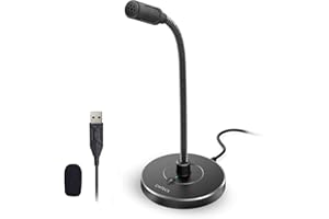 CMTECK USB Computer Microphone G009, Noise-Cancelling Recording Desktop Mic for PC/Laptop for Online Chatting, Home Studio, Podcasting, Gaming, Skype, YouTube with Mute Function(Windows/Mac)