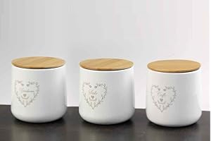MCTIES UTILISSIMI SHABBY NIN CERAMICA METALLO ZUCCHERO CAFFE' CON TAPPO IN LEGNO