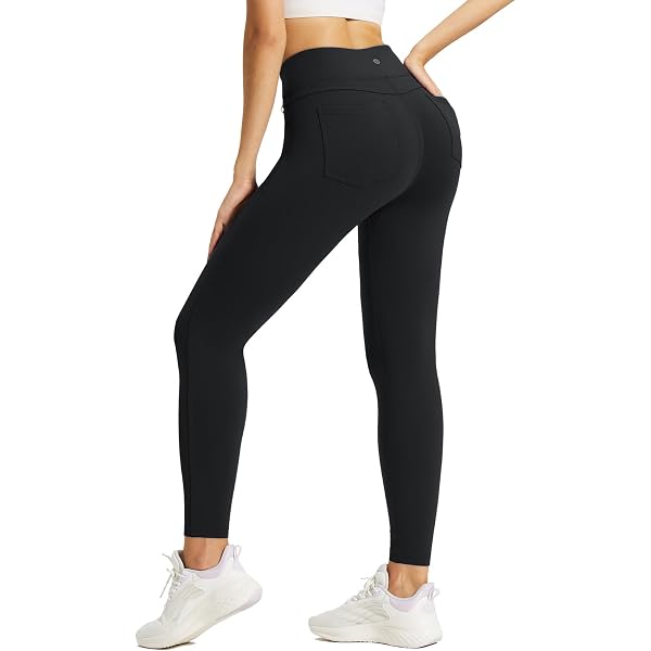BALEAF Pantaloni da donna in pile a vita alta, leggings in cotone, lunghi invernali, termici, da yoga, a gamba larga, comodi, viola., S