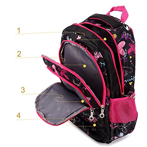 Happy Cherry Schulrucksack Blumen Schulranzen Schultasche Sports Rucksack Freizeitrucksack Daypacks Backpack f  r M  dchen Jungen Kinder Damen Herren 