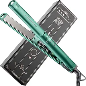 ROSILY Glossmine R3 Hair Straightener 480 Degrees| 1 Inch Nano Titanium Flat Iron Professional | Hair Straightening Iron with LCD Display and Lock | Dual Voltage Adjustable Temperature 140?-480?