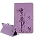 Produktbild Samsung Galaxy Tab A 10.1 Hülle,Hülle für Samsung Galaxy Tab A 10.1 Lila,Schutzhülle für Samsung Galaxy Tab A 10.1 Leder Brieftasche,Leweiany Elegant Luxus Mädchen und Katze Prägung Muster Ultra Dünn Folio PU Leder Flip Wallet Cover Case Slim Kunstleder Klapphülle Brieftasche Lederhülle Premium Folio Bookstyle Ledertasche Stoßfest mit Standfunktion Kreditkartenfächer Leder Tasche Hülle Etui Schutzhülle Ständer Smart Cover Case für Samsung Galaxy Tab A 10.1 T580