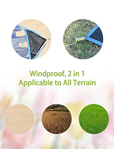 Rcosy Wasserdichte Nylon Taschendecke mit Karabiner, 79 x 59-Zoll - 7