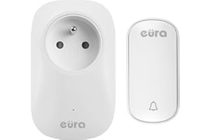 Batterielose Funk-Türklingel SOUL WDP-91H2 mit ~ 230V Steckdose von Eura-Tech, Außenbereich Wasserdicht Kabellose Klingel 100m Reichweite 58 Klingeltöne 4 Lautstärkestufen …