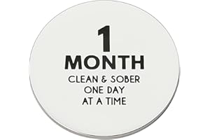 CJ&M 1 Month Sobriety Coin | 1 Month - 1 Year Sobriety Token | 1 Month -1 Year Sobriety Medallion | Sober Gift | AA Tokens | AA Chip | Stainless Steel Medallions Serenity Prayer Chips