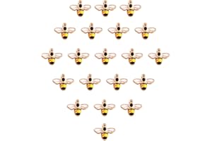 ZhanshuidefaQ 20 Pcs Cute Bee Charms Enamel Alloy Bee pendant charms for Jewellery Making DIY Necklace Bracelet Earrings Jewelry Handmade Crafts Accessories