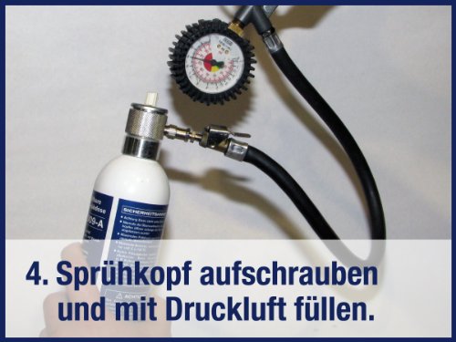 Rotek wiederbefüllbare Sprühflasche inkl. 4 Düsen – einfach Mittel einfüllen, mit Druckluft befüllen und sprühen - 5
