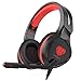 Produktbild Butfulake PS4 Gaming Headset, 3.5mm Stereo Audio Kopfhörer für PS4 Xbox One Switch PC Laptop Smartphone mit Mikrofon und LED-Licht, Schwarz-Rot