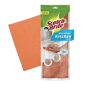 Scotch-Brite Microfiber Kitchen Wipe (Set of 1, Orange)