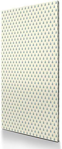 BANJADO Magnettafel schwarz, magnetische Pinnwand 78cm x 37cm, Memotafel aus Metall, Memoboard groß mit Motiv Tropfen