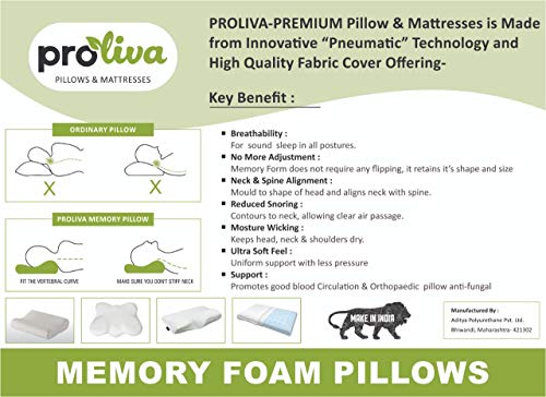 Buy Proliva Memory Foam Pillow Cervical Pillow For Neck Pain
