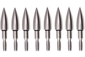 PHILOCS 24pz Tiro con L'Arco Punte di Freccia Caccia Pratica Punte di Freccia Avvitate 70 80 90 100 125 150 175 200 grani Proiettile Acciaio Inossidabile Contrappeso Punte di Frecce