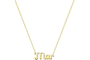 cotigo Collar Nombre Acero-Incluye Tarjeta con Significado Hermoso-Colgante Nombre Plateado o Dorado-Regalos Personalizados para Mujer-Cumpleaño-Navidad-Día de madre-San valentín
