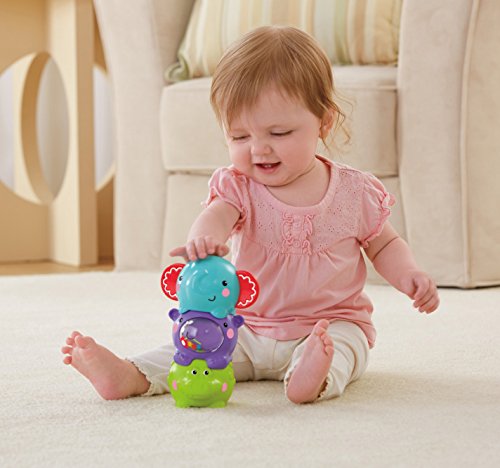 Mattel BGP41 – Fisher-Price Stapelfreunde, 3 niedliche Tiere - 5