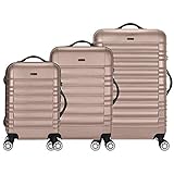2045 reisekoffer koffer trolley hartschale KOMFORTABLES DESIGN: Vier 360-Grad-Doppelrollen, höhenverstellbarer Teleskopgriff und 2 Tragegriffe erleichtern jede Reise