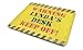 Price comparison product image 'Warning Lynda's Desk, Keep Off!', Personalised Name, Mouse Mat, Humorous Yellow Distressed Warning Sign Design, Size 230mm x 180mm x 5mm.
