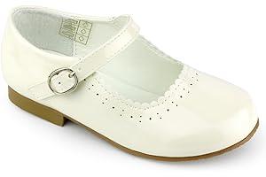 SEVVA Girls Spanish Style Mary Jane Shoes Shiny Patent