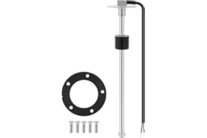 PIOUSUNT Marine Boat Fuel Level Sender - 250mm Sending Unit Gauge Sensor Tank Indicator - 5 Hole Fit for Fuel Water Level Gauge - 0-190ohms