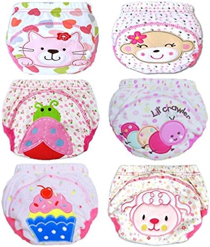 Vivi Pray 6 Pack Baby Girl Cotton Potty Reusable Training Pants