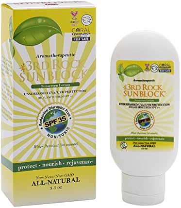 3rd Rock Essentials Sunblock® Natural Organic Zinc Sunscreen/Spf 35+ / Unscented/Chemical Free Lotion With Moisturizer Single Item