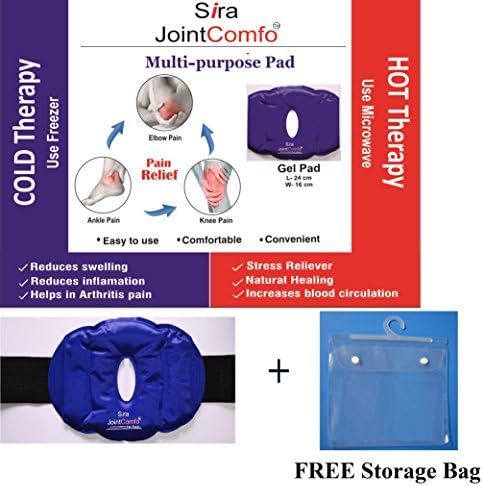 Sira Hot &amp; Cold Knee Pad, Hot &amp; Cold Packs, Multipurpose Pads, Frozen Relief, Heating pad, Cooling pad, Back Pain, Menstrual Stomach pain, Best Hot &amp; Cold Pad for Back pain, Knee, Elbow, Ankle, Stomach Pad, Waist Pain Reliever, Back Support Pad, Shoulder, Knee, Thigh, Shins &amp; Calves, Pain Relief pad
