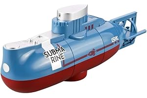 OBEST Remote Control Mini Submarine Toy, 6m/Min RC Underwater Boat, 360° Rotatable High Speed Submarine Model, Electric Water Toys Marine Boat Christma/Brithday Gift 14+