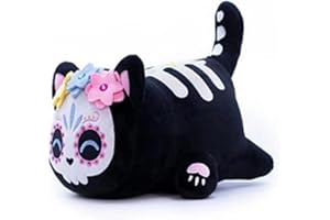 YUMSOU 7.8in Aphmau Meows Cat Plush Toy Soft Meemeow Stuffed Donut Cat Plushes French Fry Cheeseburger Food Plush Doll Gifts (Skeleton Cat)