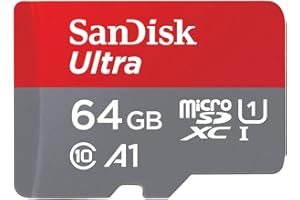 SanDisk Ultra 64 GB microSDXC Speicherkarte + SD-Adapter mit A1 App-Leistung bis zu 140 MB/s, Klasse 10, U1