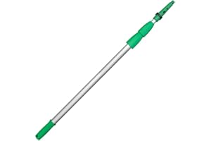 Unger OptiLoc Teleskopstange 1,85 cm (kompatibel Fensterreinigungswerkzeugen, ergonomischer Griff, Anti-Rutsch-Endkappe, 2-Komponenten Drehverschluss) ED180