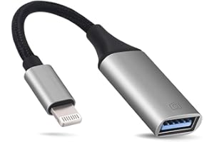 TargetGo Lightning to USB Camera Adapter, iPhone to USB Female OTG Adapter, iPad USB Adapter Supports USB Flash Drive, Card Reader, Mouse, Keyboard, MIDI.