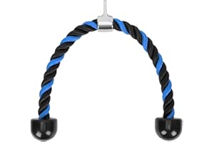LAPONO Nylon Antidérapant Corde à Triceps, Musculation Câble Traction Rope Gym Aptitude, Raffermir Corde Abaisser Attachement avec Poignée Antidérapante pour la Maison ou la Salle