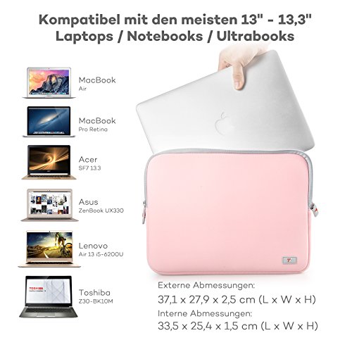 TaoTronics Notebook Schutzh  lle f  r Sleeve 13  - 13 3  MacBook Air   Pro  Laptops  Notebooks  Ultrabooks - YKK-Rei  verschluss  Schockfest   Kratzfe